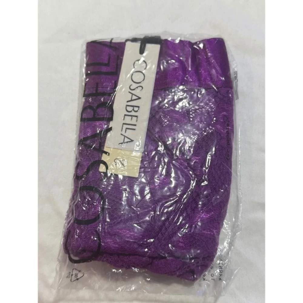 Cosabella Never Say Never Lace Classic Trunk Boxer Brief Swiss Beet size L NWT